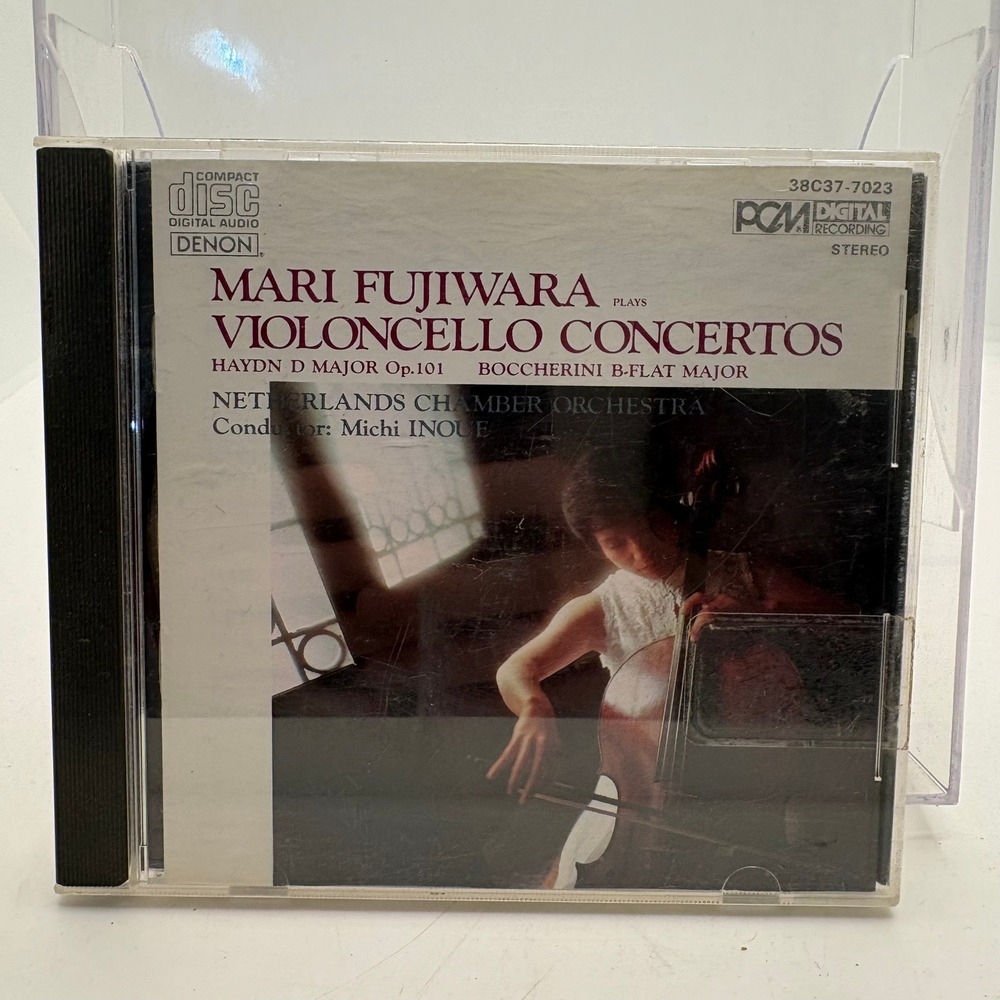 Mari Fujiwara‎ Violoncello Concertos Haydn Boccherini Denon CD 38C37-7023 Japan